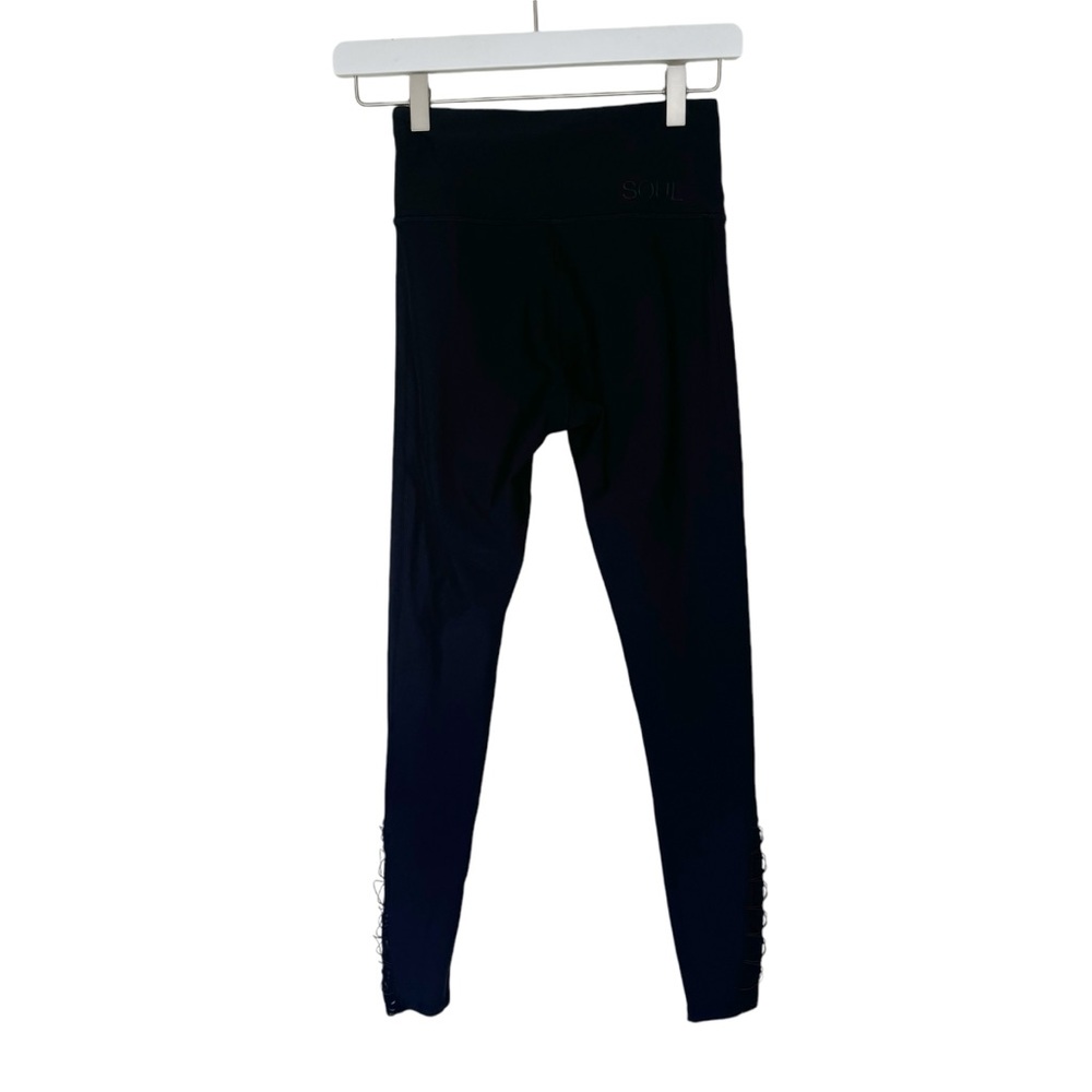 Soulcycle Black High Rise Leggings Lattice Ankle Skull Graphic